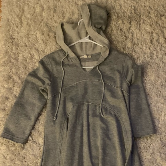 Hooded Grey Sweater Dress - Picture 1 of 3